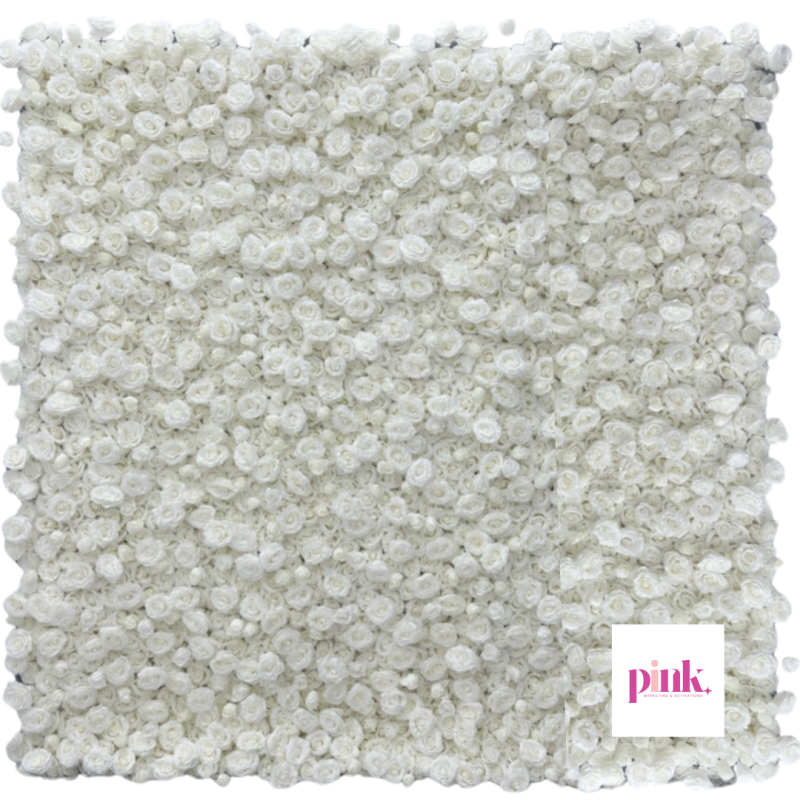 Rosa Bianca Flower Wall
