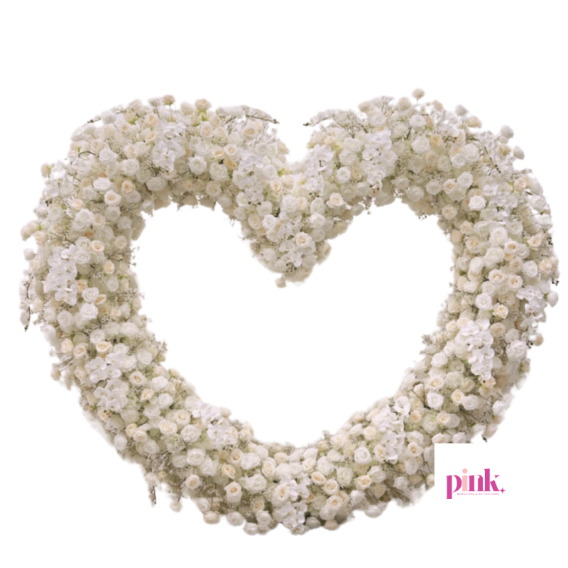 Rose Blanche Heart Flower Arch