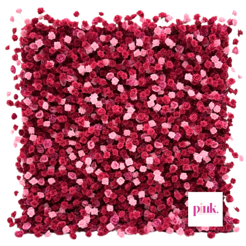 50 Shades of Pink Flower Wall