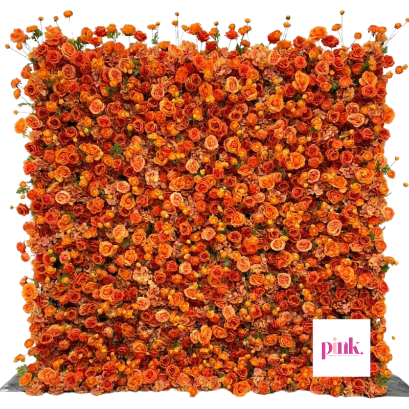 Orange Dream Flower Wall