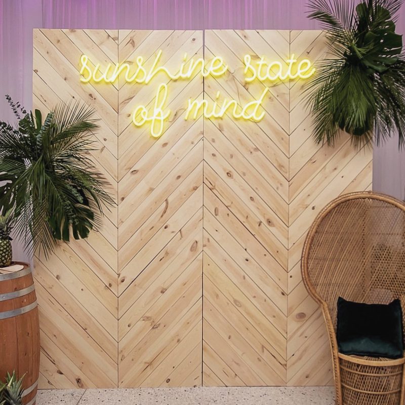 Chevron Wooden Wall Photo-Op