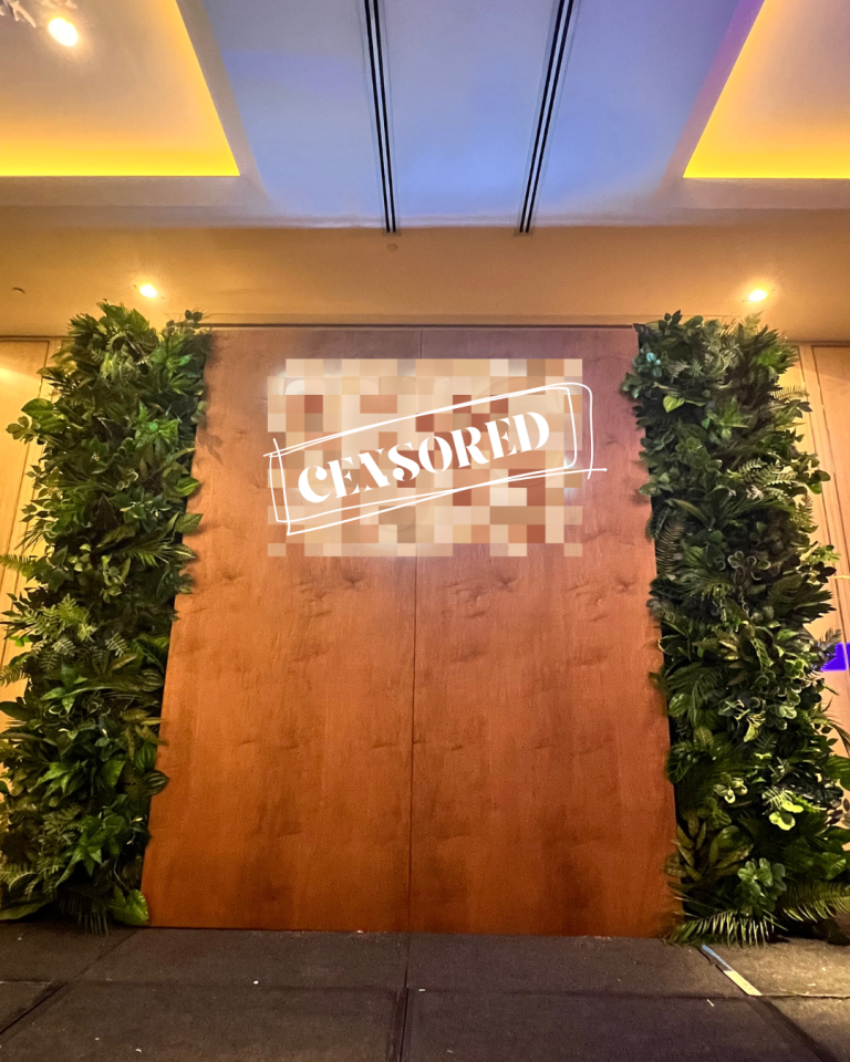 Elevated & Exclusive: Tropical Custom Backdrop for Private Corporate Event at St. Regis Bal Harbour